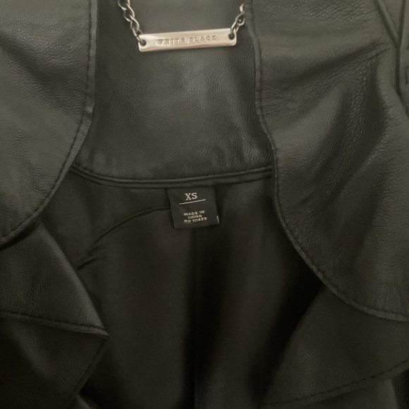 WHBM Leather Jacket Black XS - Picture 3 of 4